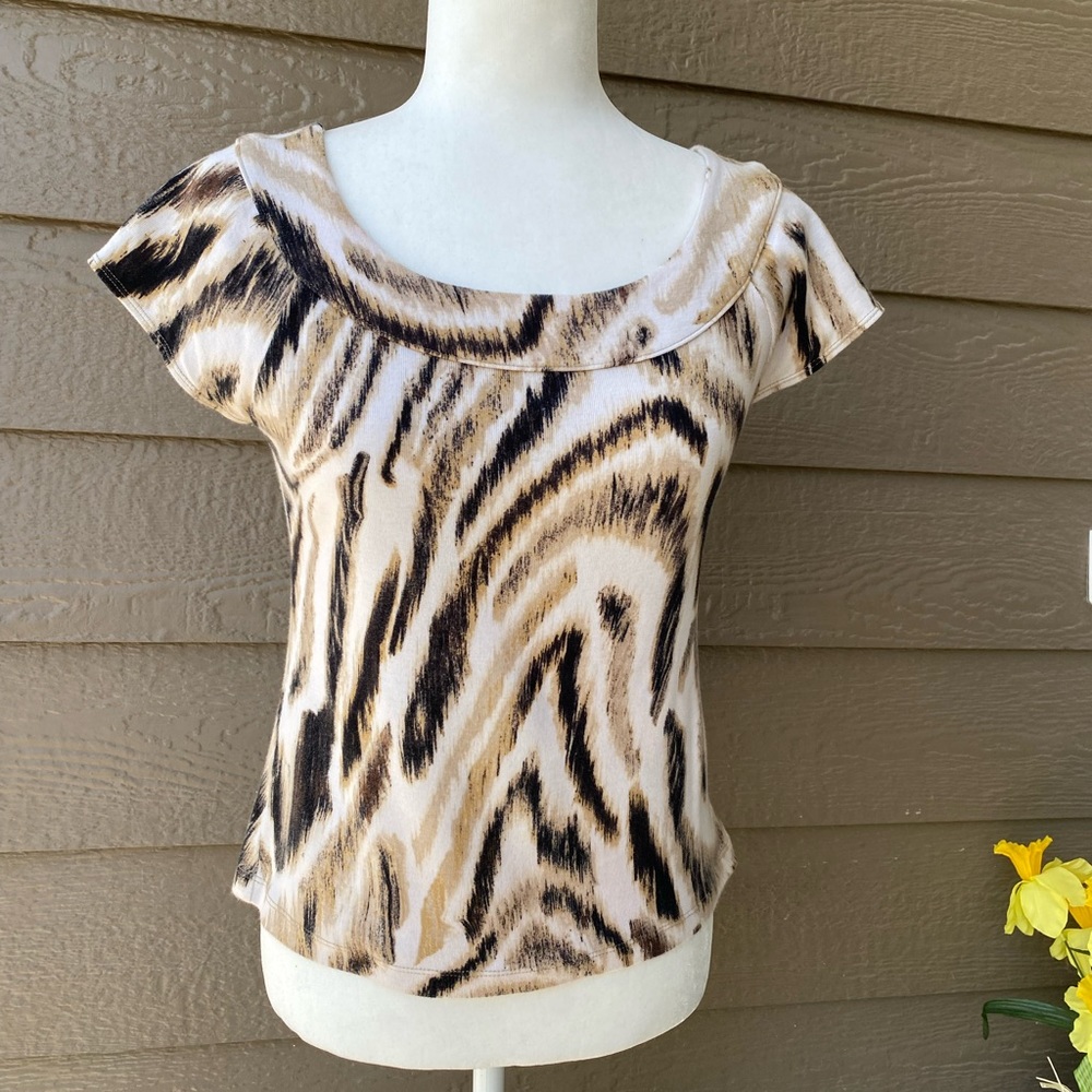 Vintage 90's RAFAELLA PETITE Women's Short Sleeve Cotton Top